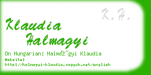 klaudia halmagyi business card